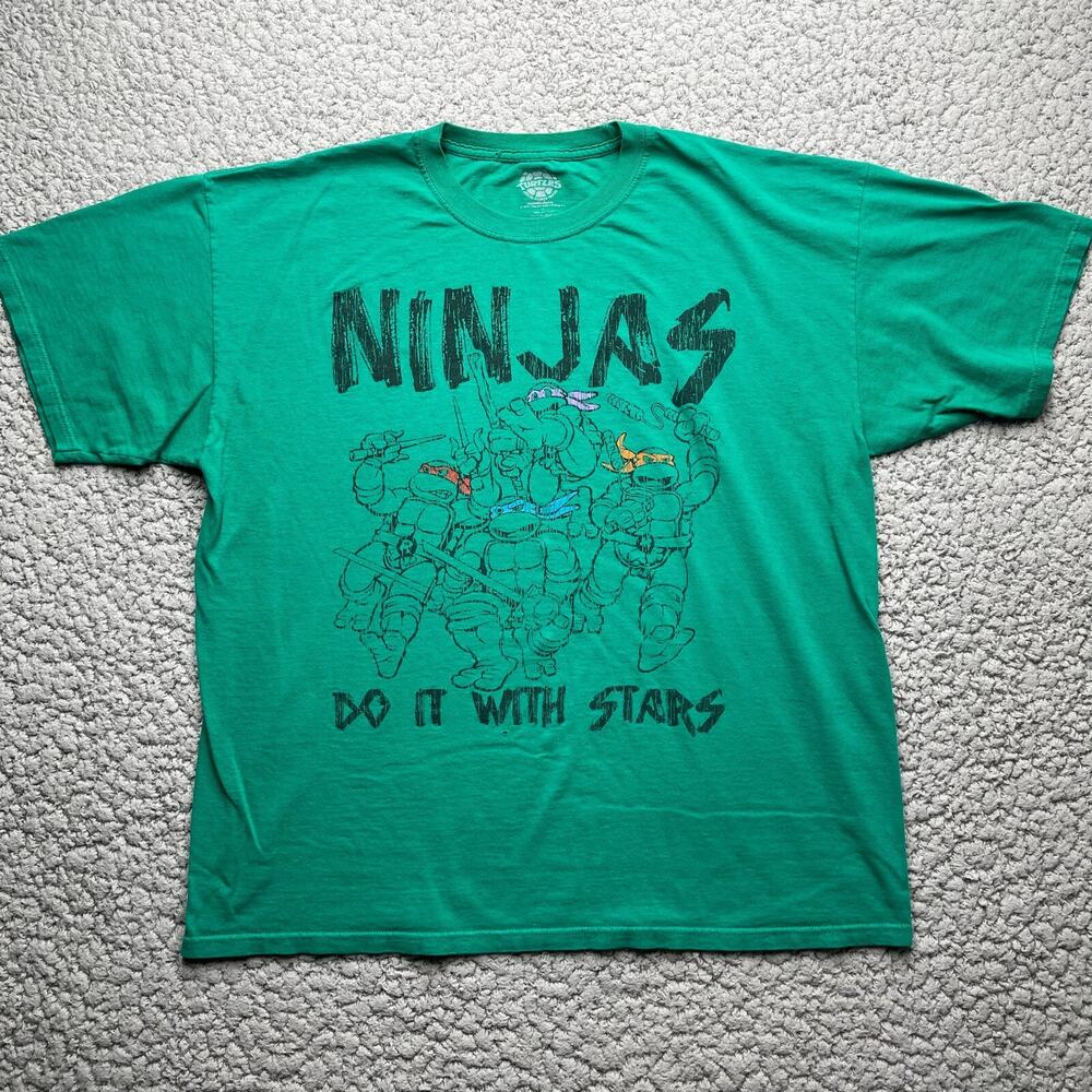 Teenage Mutant Ninja Turtles Shirt Mens XL Green Ninjas Do it With Stars